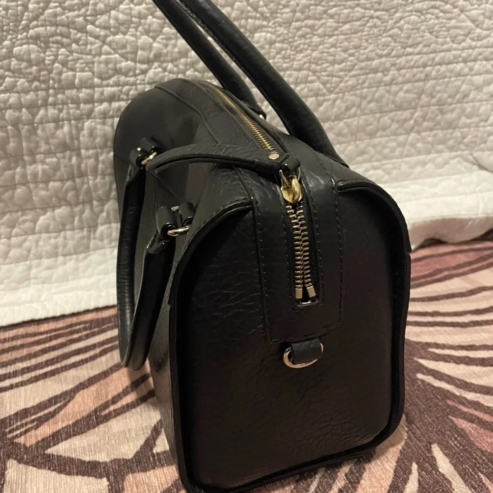 Kate Spade Black Textured Satchel